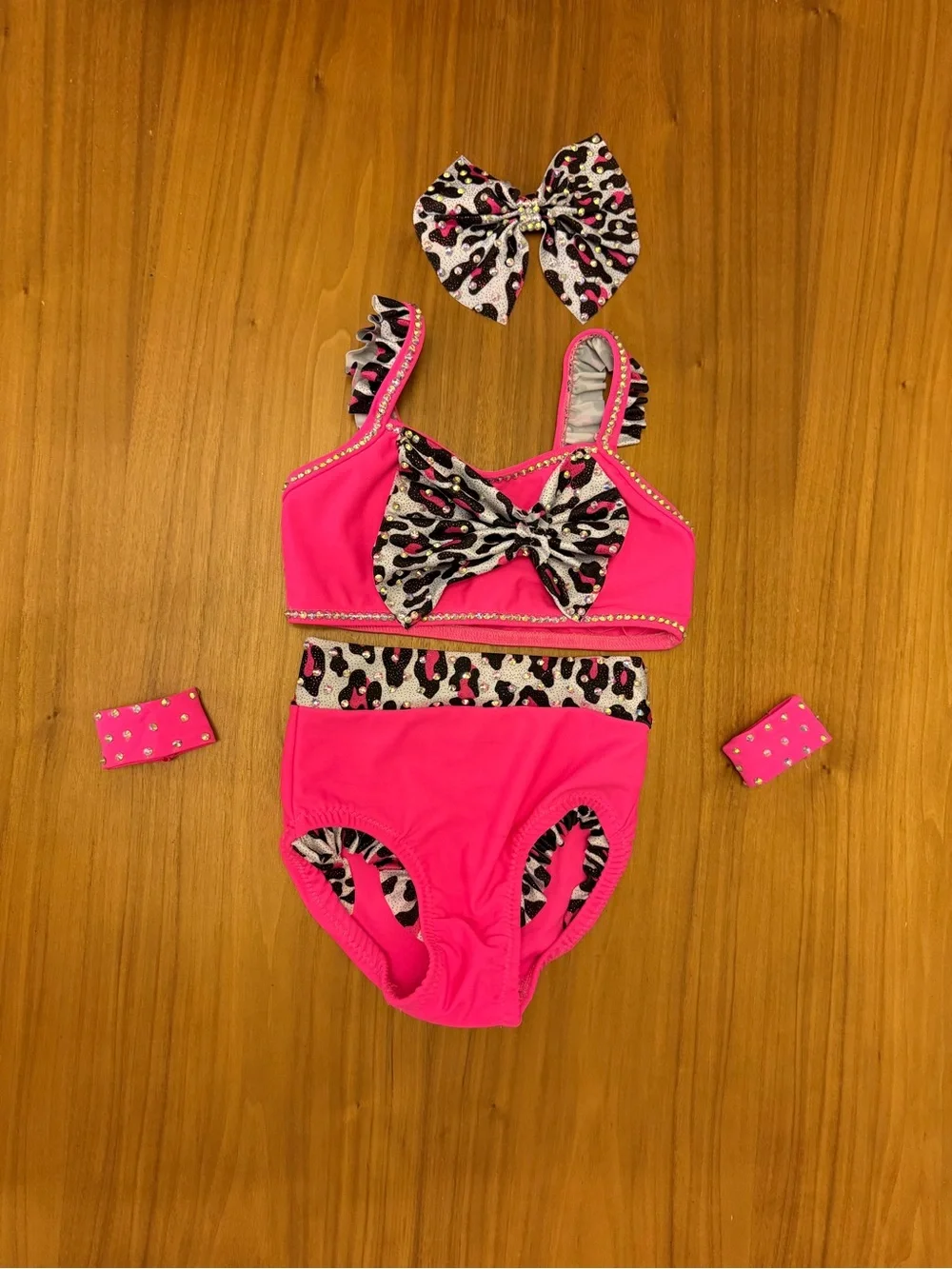 Hot Pink Leopard Jazz Dance Costume - Child 5